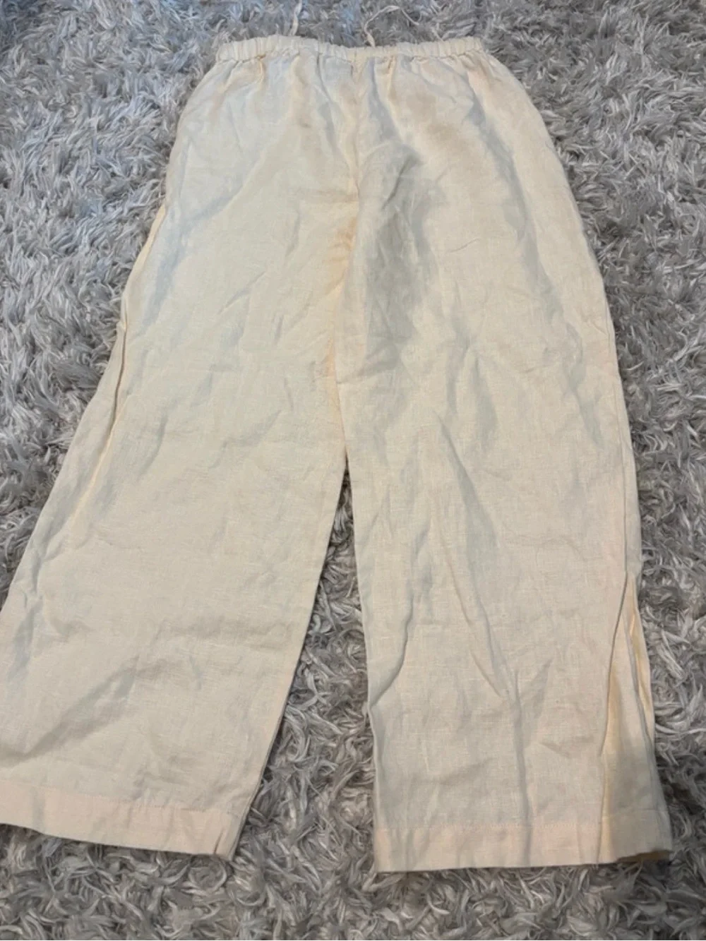 New Without Tags Reformation Olina Linen Wide Leg Pull On Pants Size XSP